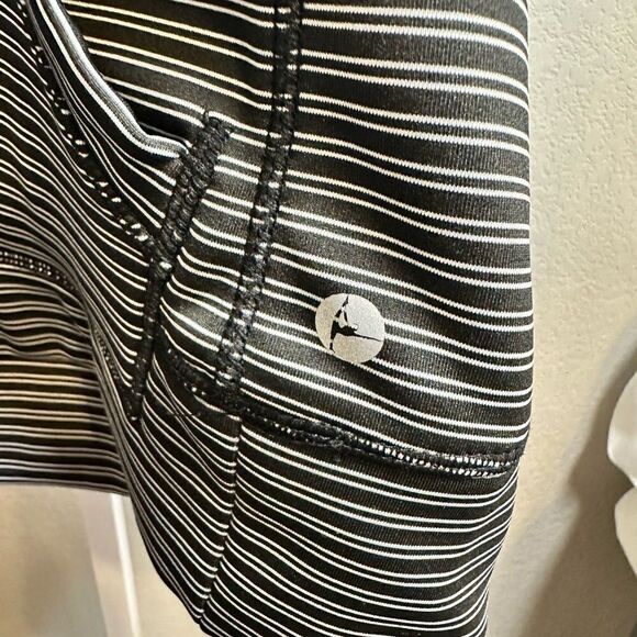 EUC 90 Degrees by Reflex Black White Micro Stripe Athletic Yoga Zip Jacket - SM - Picture 7 of 9